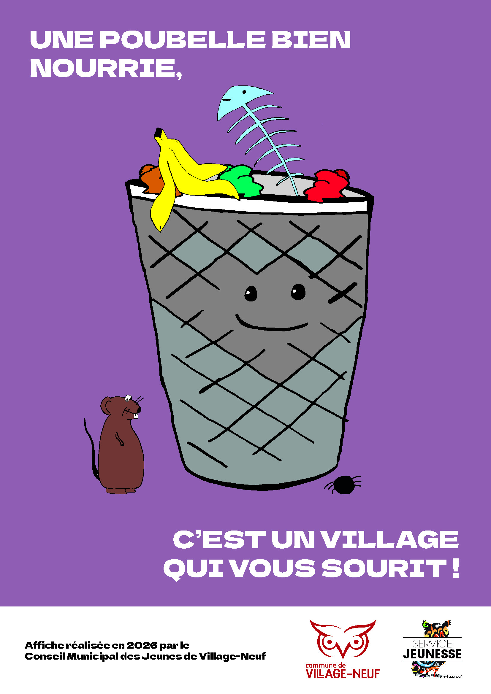 Dessins d'enfants pour sensibiliser à la pollution dans le village