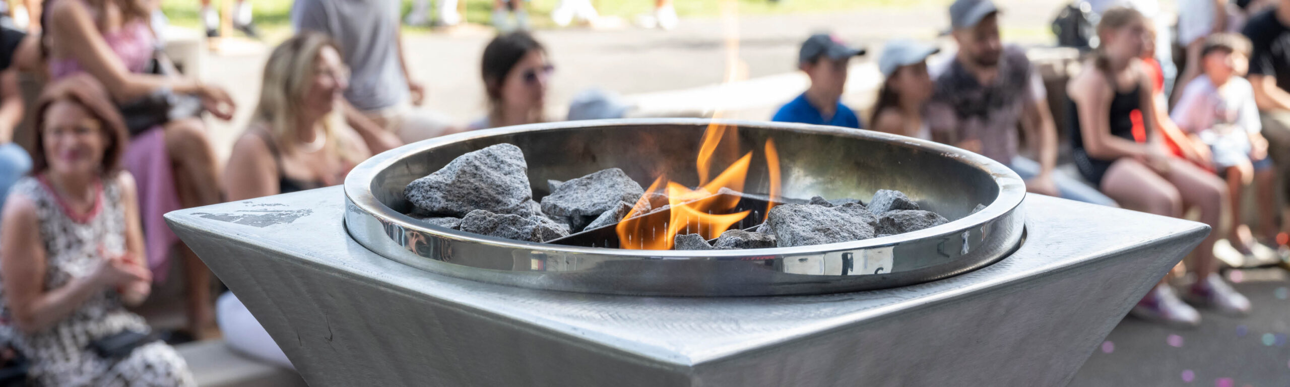 la flamme olympique à Village-Neuf